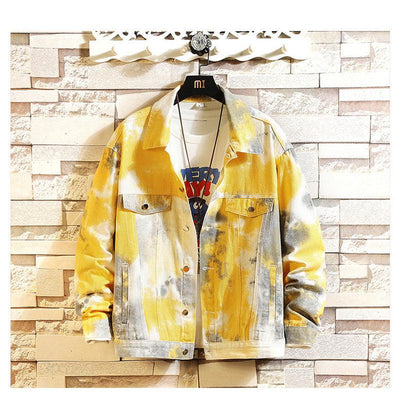 Camouflage color denim jacket
